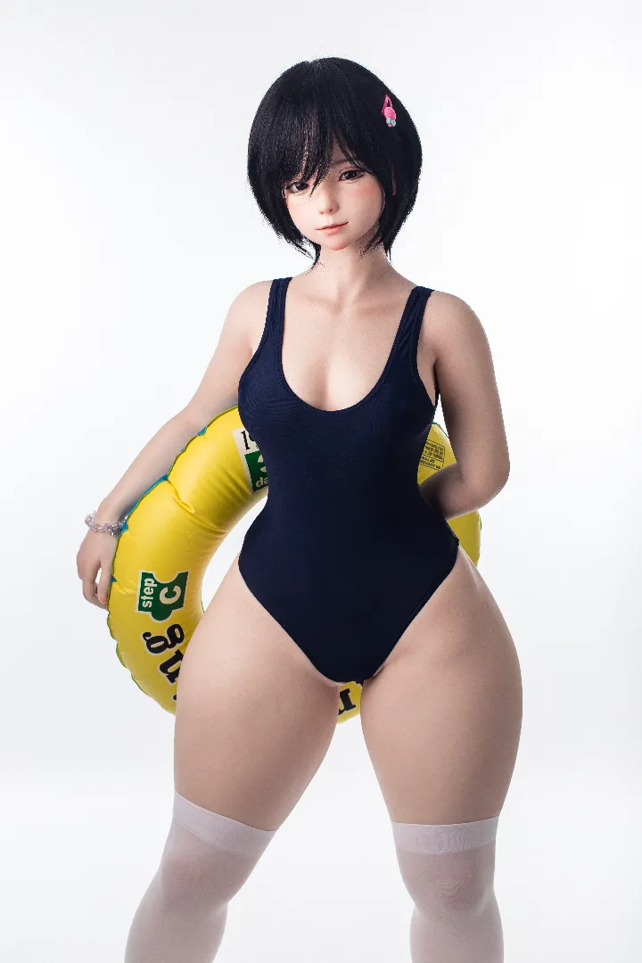 125cm (4ft1) Petite Cup Real Skin Texture Silicone Sex Doll Sana, ROS Head